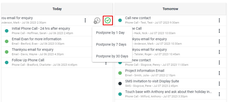 screenshot of complete feature