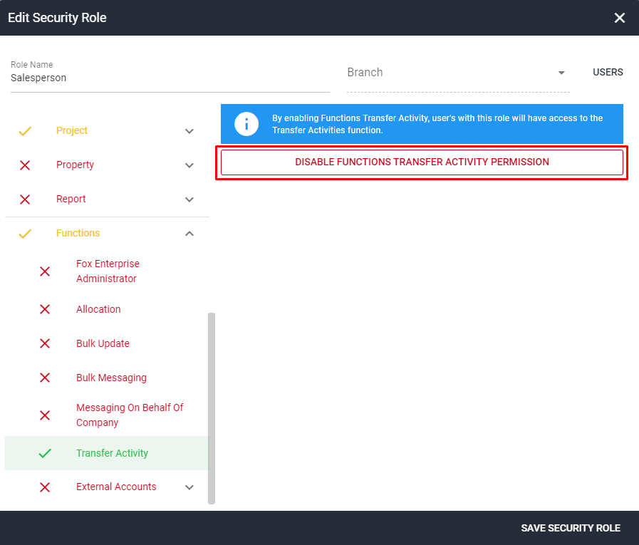 Screenshot of transfer activity permission step 9