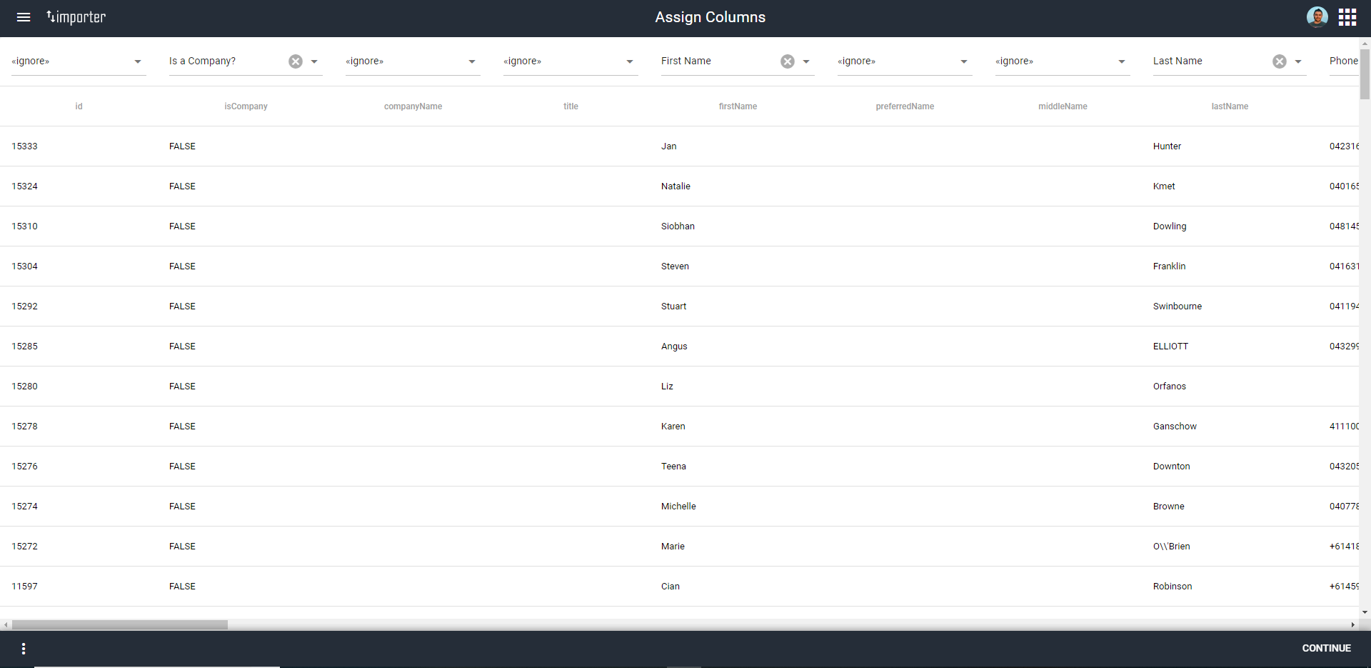 import listings/contacts image